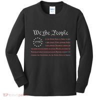 WE THE PEOPLE Preamble US Constitution 4th Of July 1776 Kids Long Sleeve Shirt thumb 0