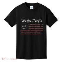 WE THE PEOPLE Preamble US Constitution 4th Of July 1776 Kids T-Shirt thumb 0