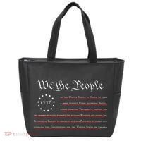WE THE PEOPLE Preamble US Constitution 4th Of July 1776 Tote Bag thumb 0