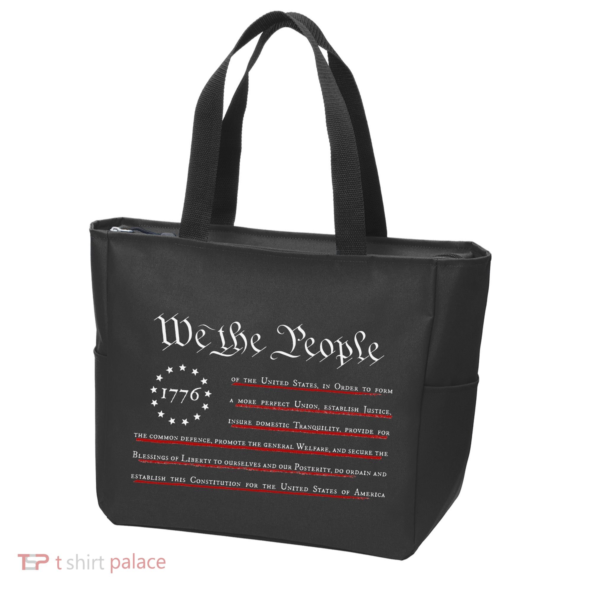 WE THE PEOPLE Preamble US Constitution 4th Of July 1776 Tote Bag