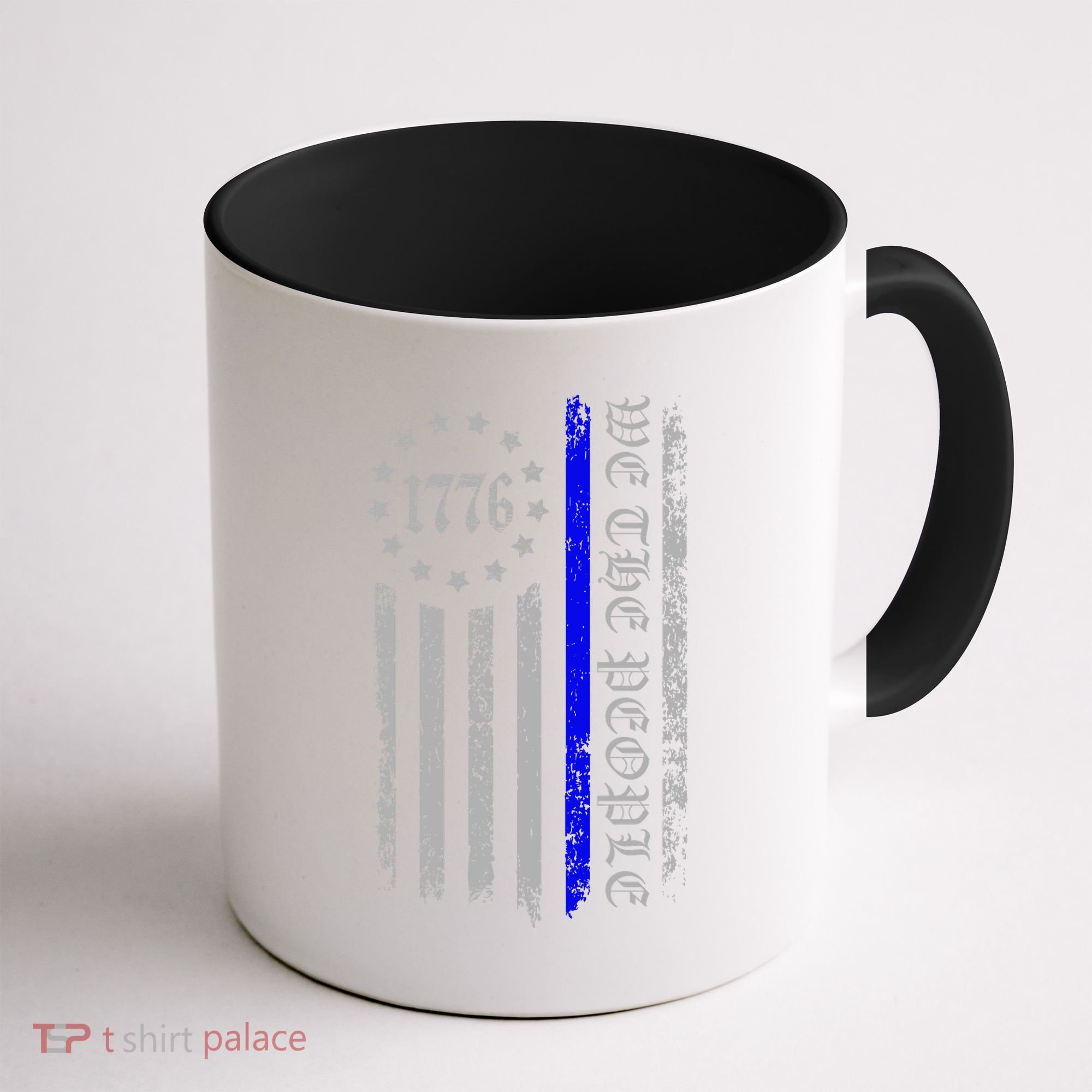 We The People Thin Blue Line Betsy Rose 1776 Coffee Mug