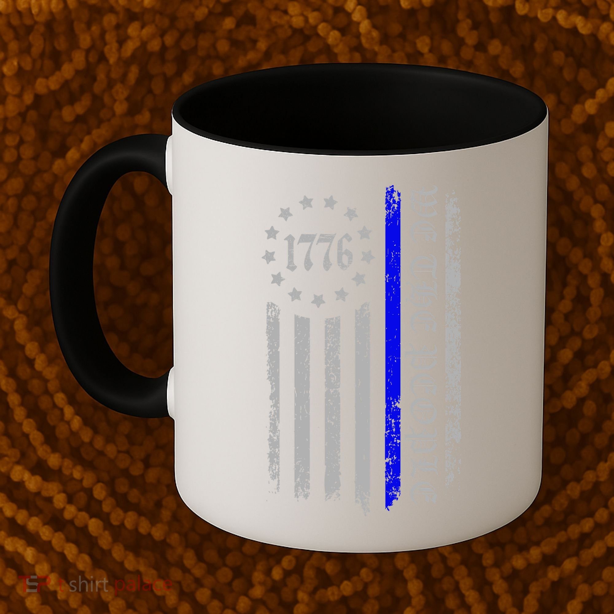 We The People Thin Blue Line Betsy Rose 1776 Coffee Mug