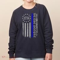 We The People Thin Blue Line Betsy Rose 1776 Women's Sweatshirt thumb 0