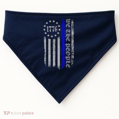 We The People Thin Blue Line Betsy Rose 1776 USA-Made Doggie Bandana