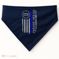 We The People Thin Blue Line Betsy Rose 1776 USA-Made Doggie Bandana thumb 0