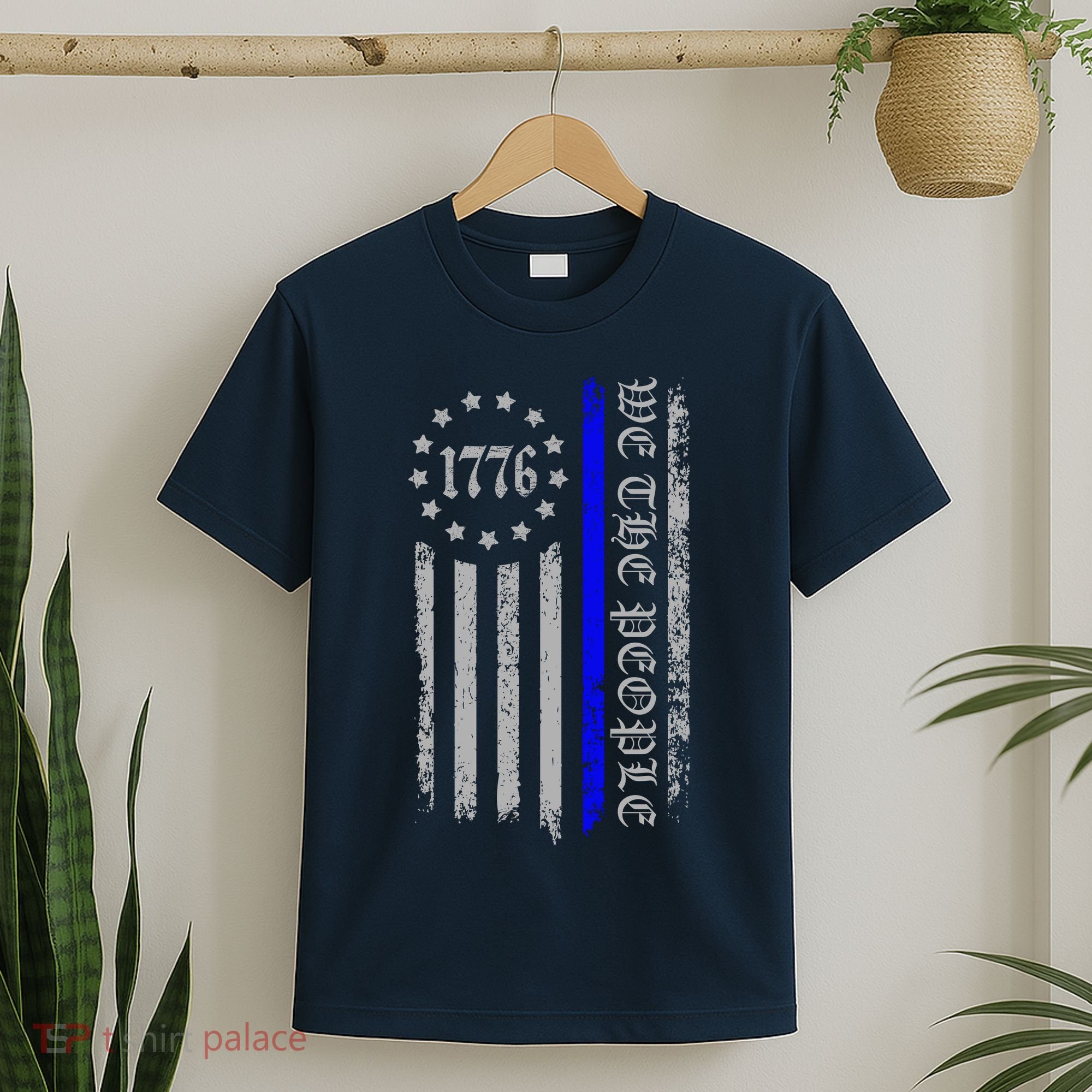We The People Thin Blue Line Betsy Rose 1776 T-Shirt
