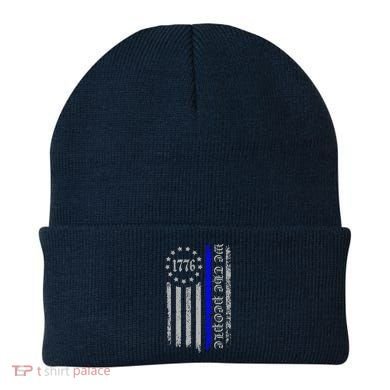 We The People Thin Blue Line Betsy Rose 1776 Beanie