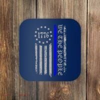 We The People Thin Blue Line Betsy Rose 1776 Coaster thumb 0