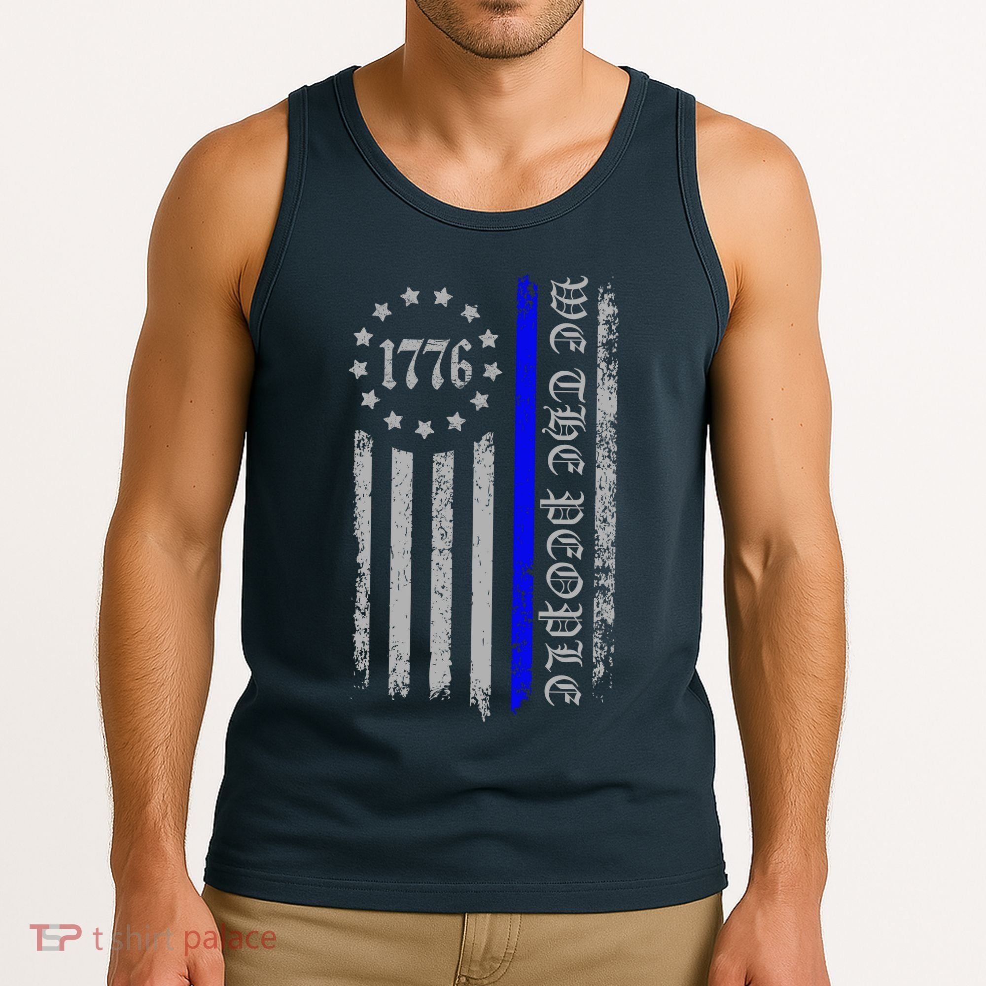 We The People Thin Blue Line Betsy Rose 1776 Tank Top