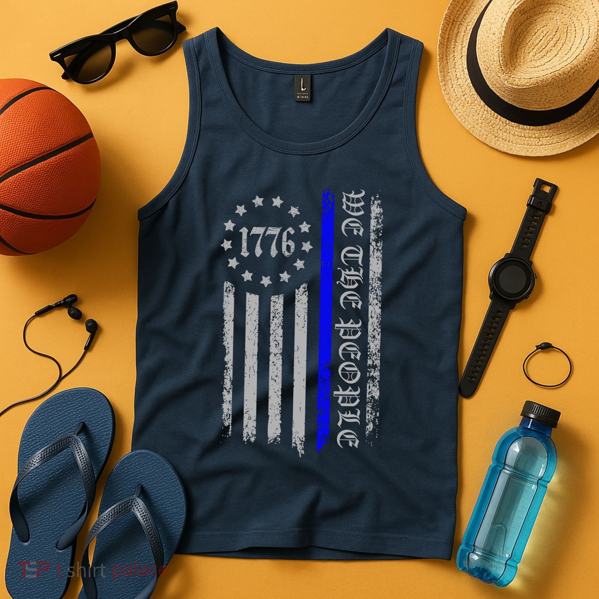 We The People Thin Blue Line Betsy Rose 1776 Tank Top