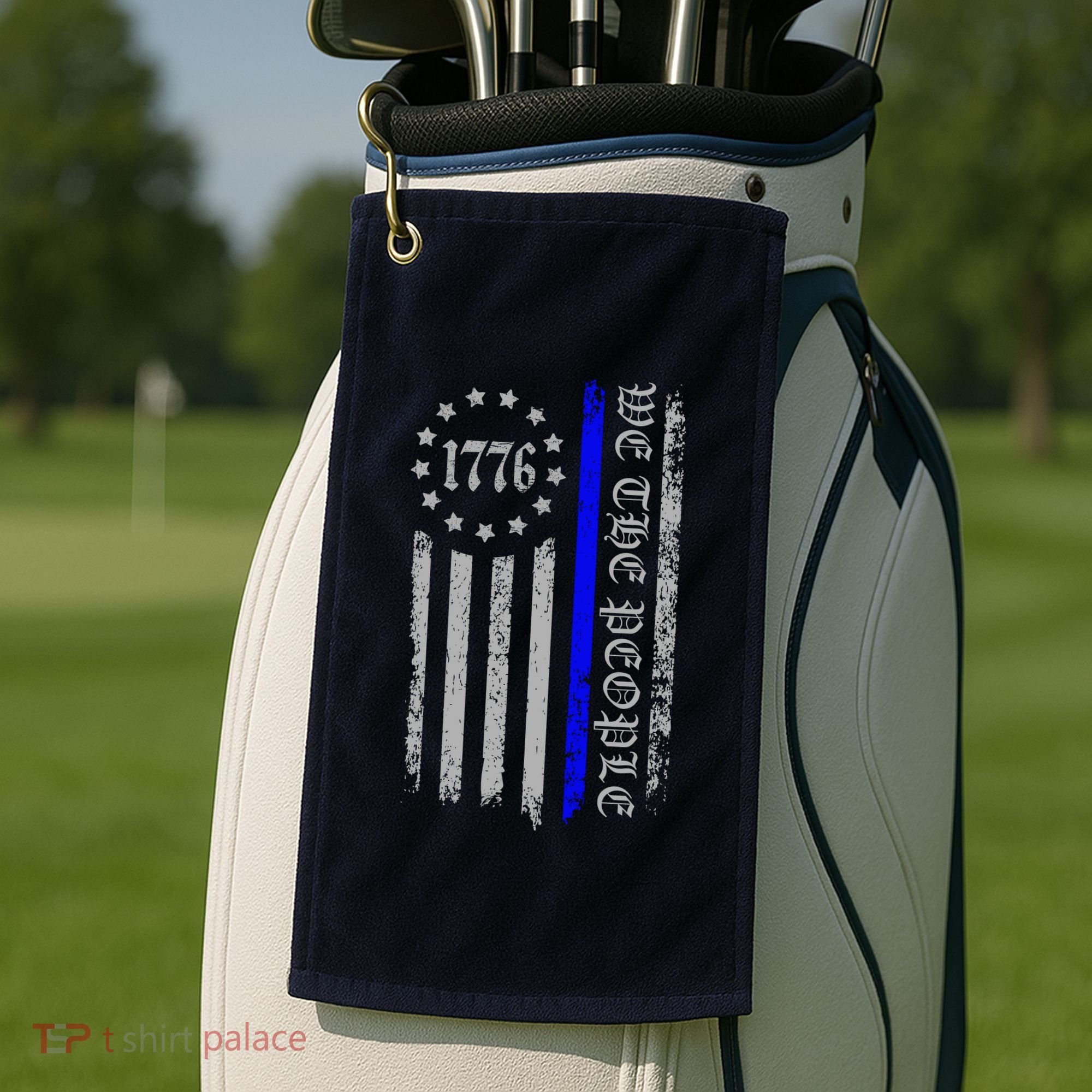 We The People Thin Blue Line Betsy Rose 1776 Golf Towel