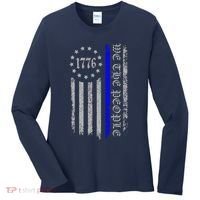 We The People Thin Blue Line Betsy Rose 1776 Women's Long Sleeve Shirt thumb 0
