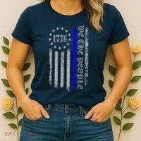 We The People Thin Blue Line Betsy Rose 1776 Women's T-Shirt thumb 2