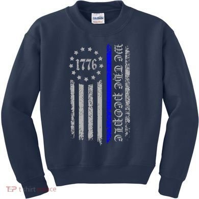 We The People Thin Blue Line Betsy Rose 1776 Kids Sweatshirt