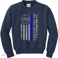 We The People Thin Blue Line Betsy Rose 1776 Kids Sweatshirt thumb 0