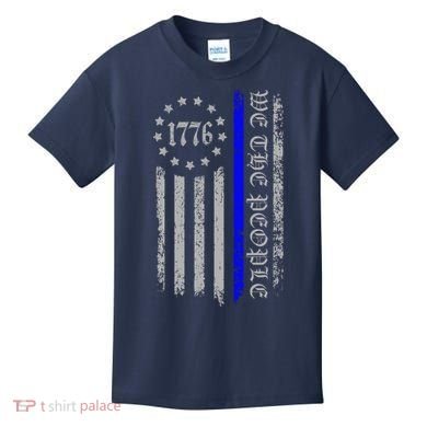 We The People Thin Blue Line Betsy Rose 1776 Kids T-Shirt