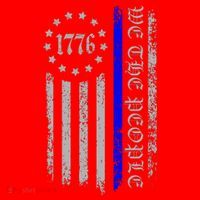 We The People Thin Blue Line Betsy Rose 1776 Santa Hat thumb 1