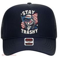 White Trash Party Attire Redneck Raccoon Stay Trashy Usa Hat thumb 0