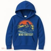 Who Tooted Railroad Trains Lover Kids Hoodie thumb 0