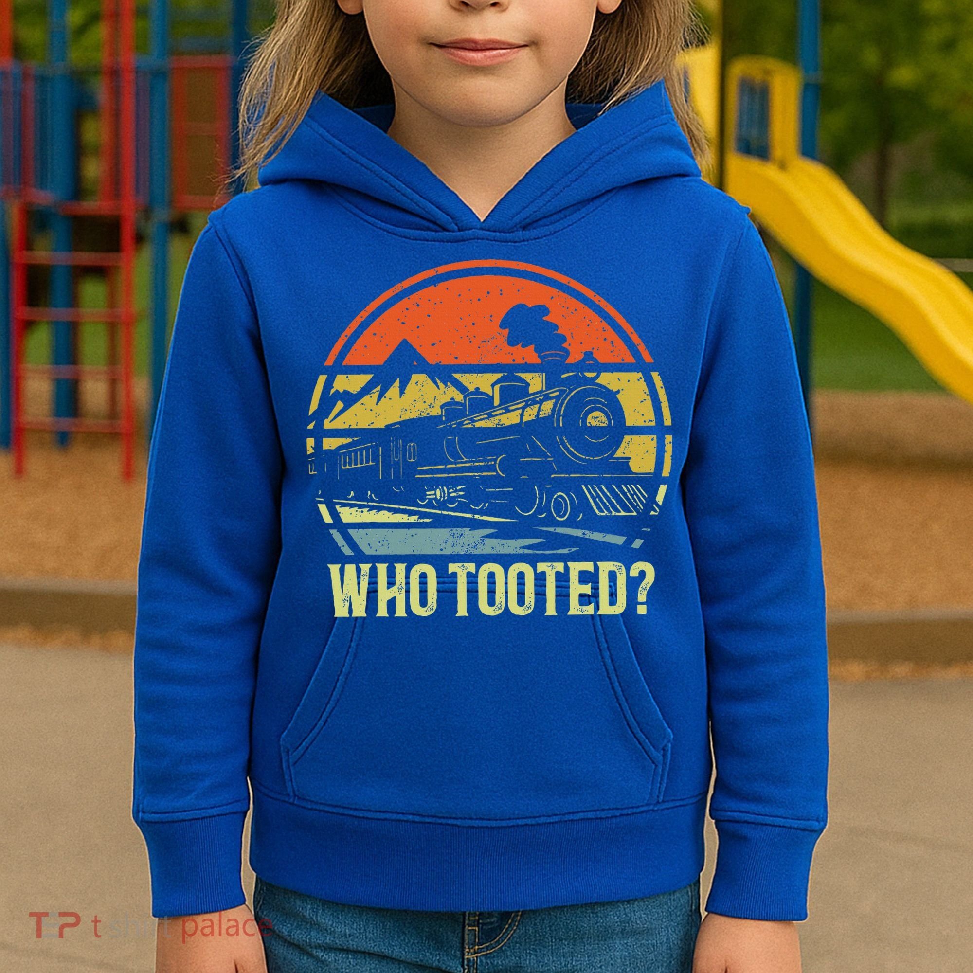 Who Tooted Railroad Trains Lover Kids Hoodie