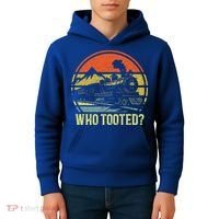 Who Tooted Railroad Trains Lover Kids Hoodie thumb 4