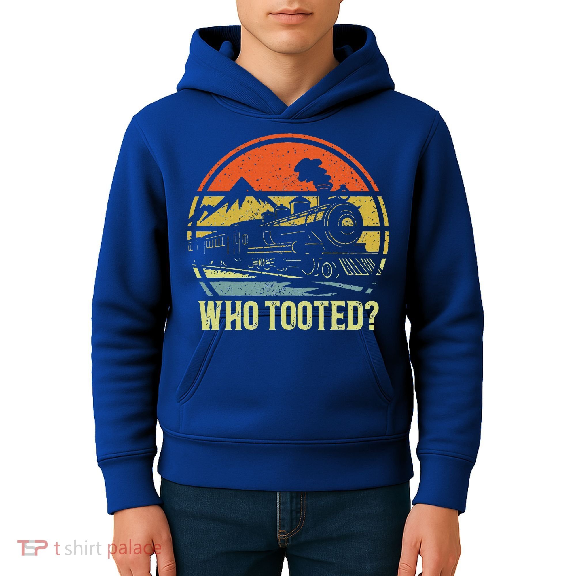 Who Tooted Railroad Trains Lover Kids Hoodie