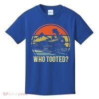 Who Tooted Railroad Trains Lover Kids T-Shirt thumb 0