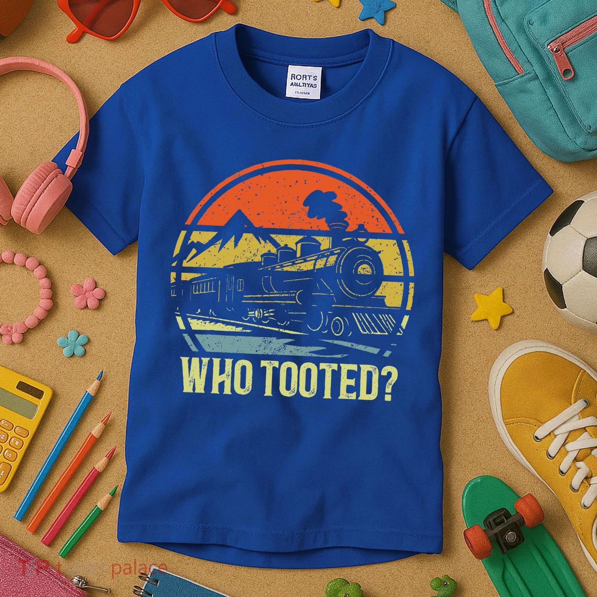 Who Tooted Railroad Trains Lover Kids T-Shirt