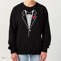 Wedding Tuxedo Red Rose Suit Women's Sweatshirt thumb 0