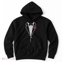 Wedding Tuxedo Red Rose Suit Hoodie thumb 0