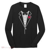 Wedding Tuxedo Red Rose Suit Long Sleeve Shirt thumb 0