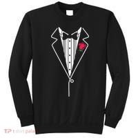 Wedding Tuxedo Red Rose Suit Sweatshirt thumb 0