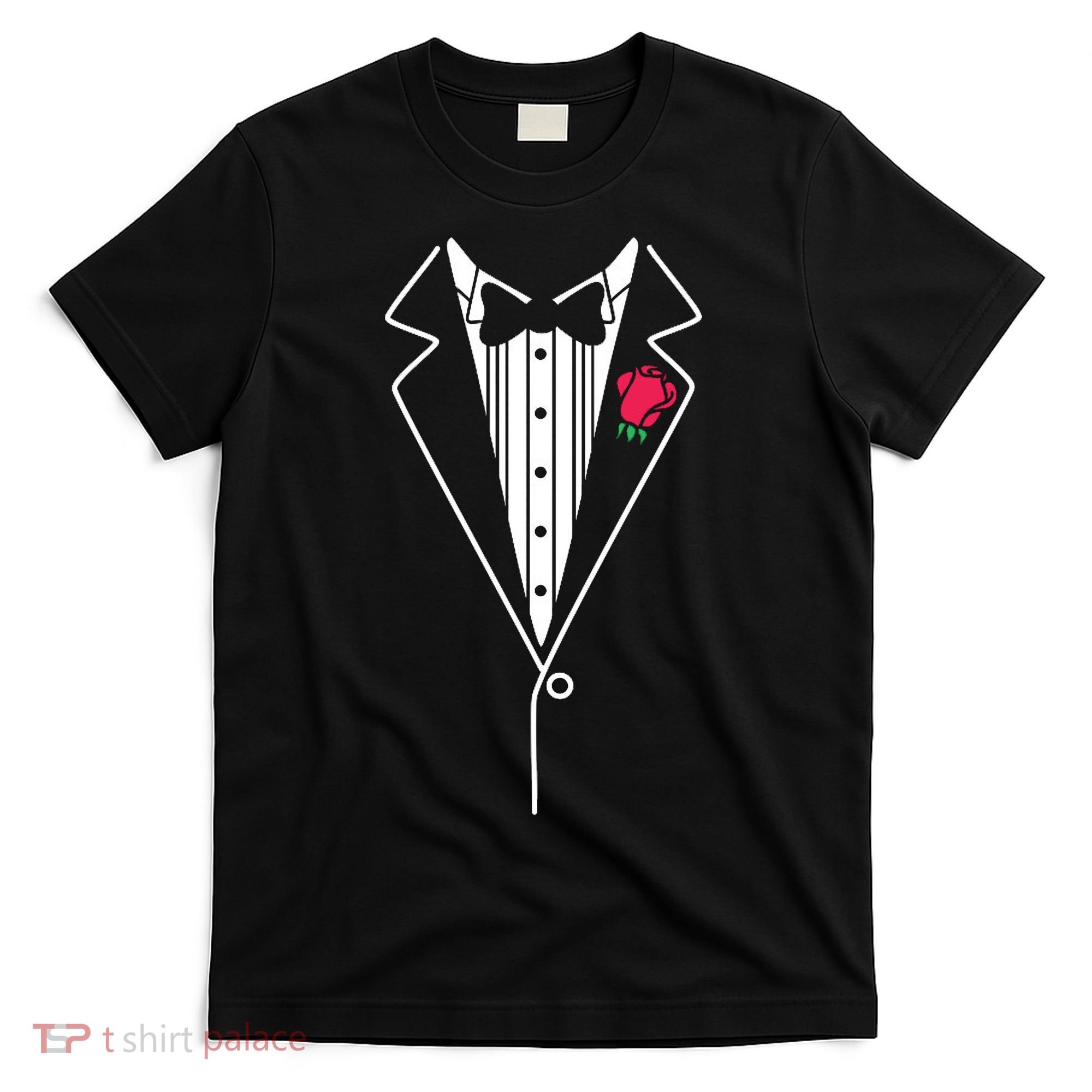 Wedding Tuxedo Red Rose Suit T-Shirt
