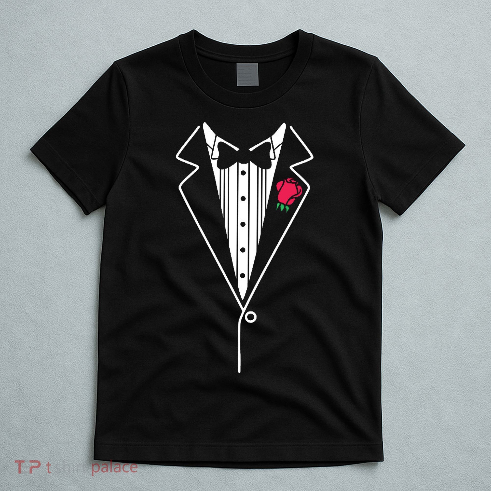Wedding Tuxedo Red Rose Suit T-Shirt