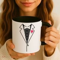 Wedding Tuxedo Red Rose Suit Coffee Mug thumb 3