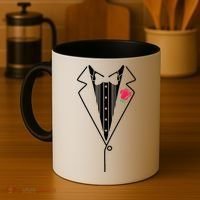 Wedding Tuxedo Red Rose Suit Coffee Mug thumb 4