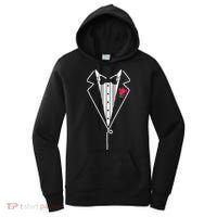 Wedding Tuxedo Red Rose Suit Women's Hoodie thumb 0
