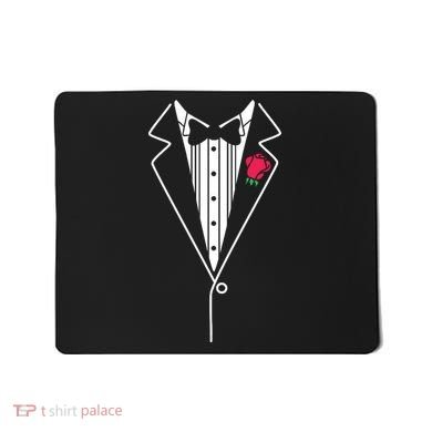 Wedding Tuxedo Red Rose Suit Mousepad