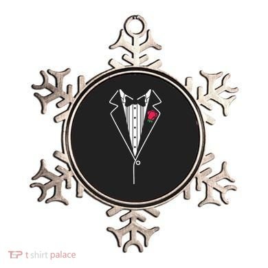 Wedding Tuxedo Red Rose Suit Ornament