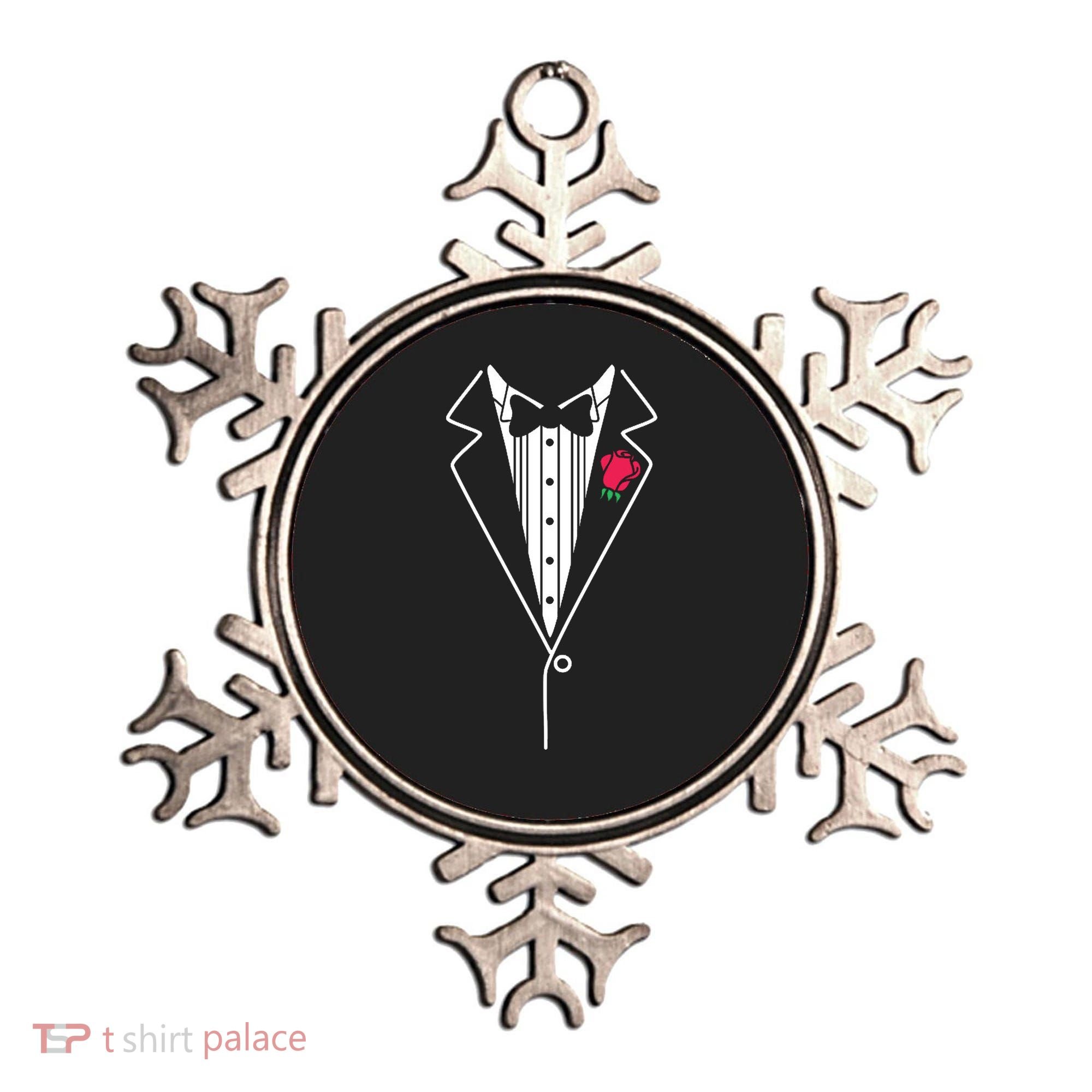 Wedding Tuxedo Red Rose Suit Ornament