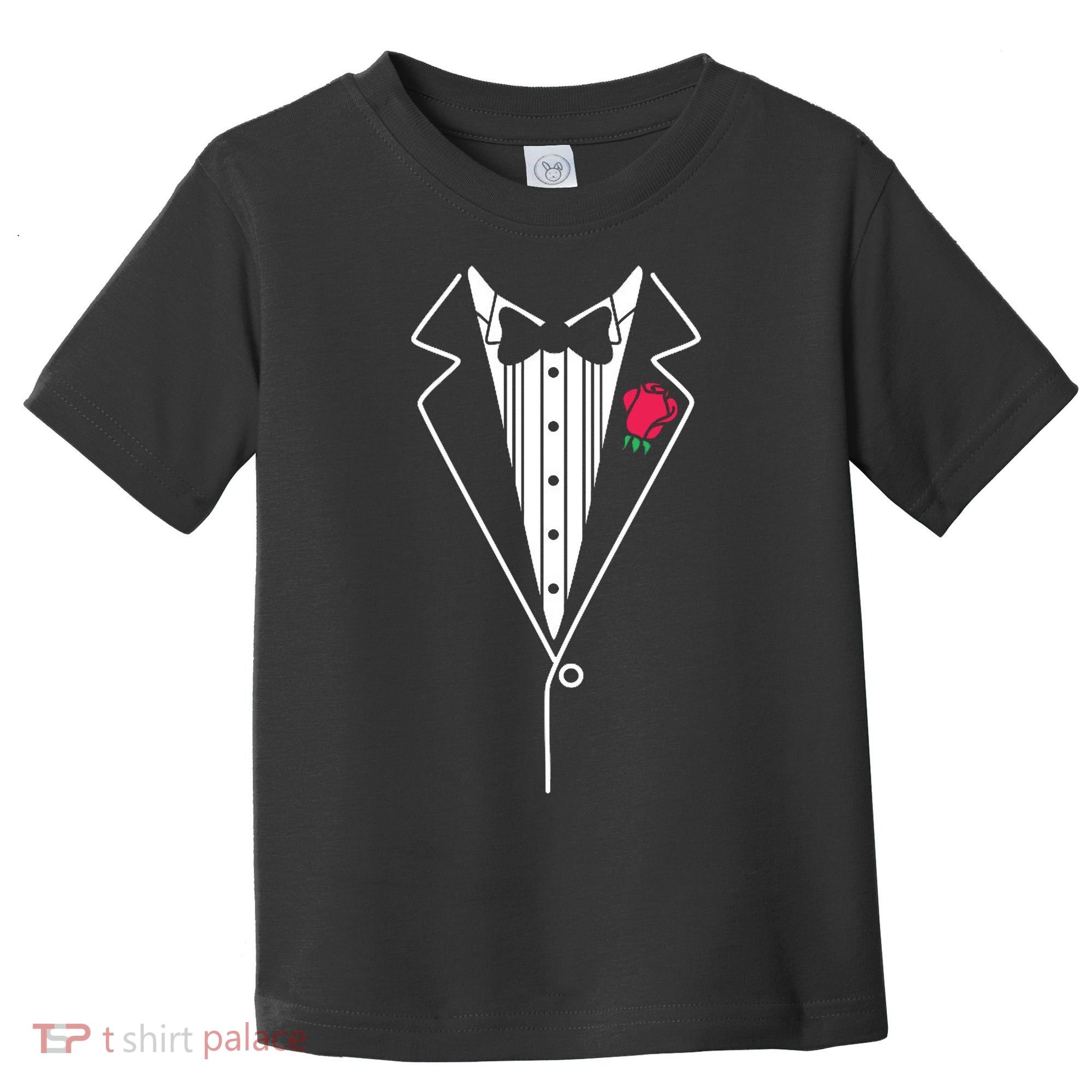 Wedding Tuxedo Red Rose Suit Toddler T-Shirt