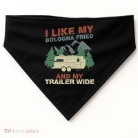 White Trash Redneck Trailer Funny White Trash Bash USA-Made Doggie Bandana thumb 0