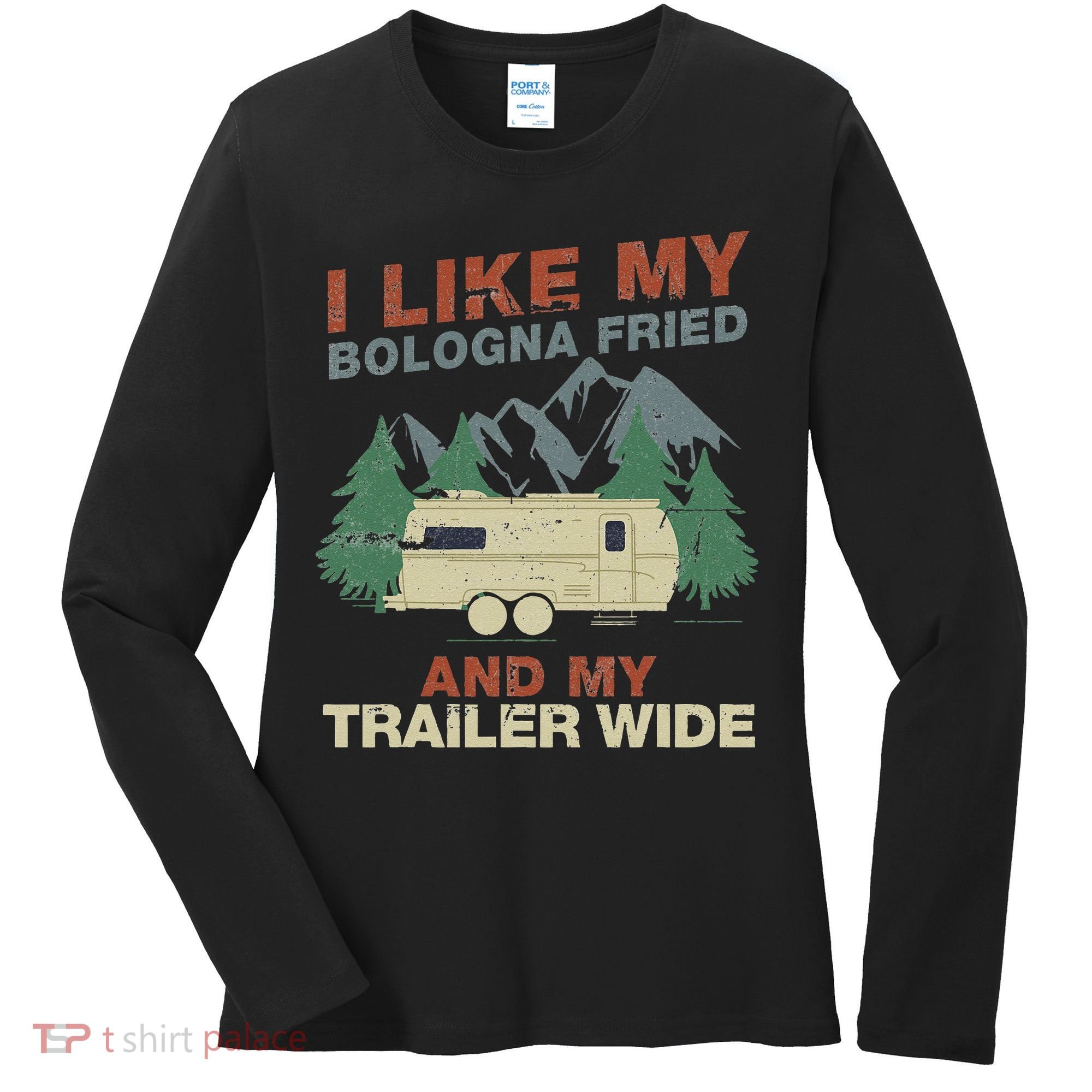 White Trash Redneck Trailer Funny White Trash Bash Women's Long Sleeve Shirt