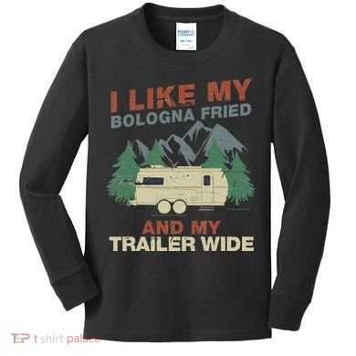 White Trash Redneck Trailer Funny White Trash Bash Kids Long Sleeve Shirt