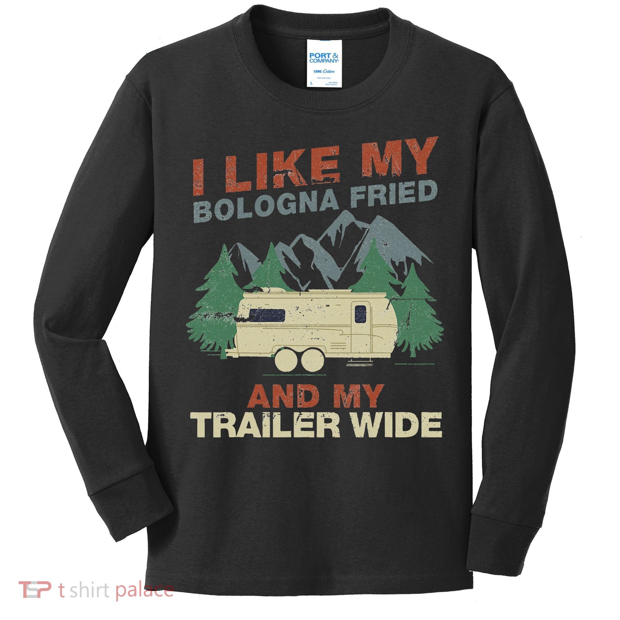 White Trash Redneck Trailer Funny White Trash Bash Kids Long Sleeve Shirt