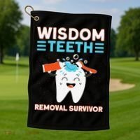 Wisdom Teeth Removal Survivor Patient Wisdom Tooth Golf Towel thumb 1