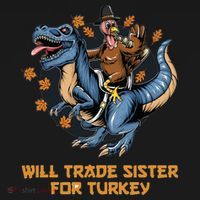Will Trade Sister For Turkey Thanksgiving Toddler Hoodie thumb 2