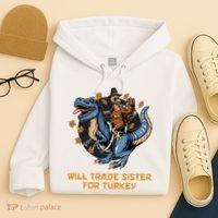 Will Trade Sister For Turkey Thanksgiving Hoodie thumb 4