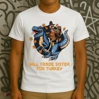 Will Trade Sister For Turkey Thanksgiving T-Shirt thumb 3