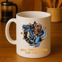 Will Trade Sister For Turkey Thanksgiving Coffee Mug thumb 4
